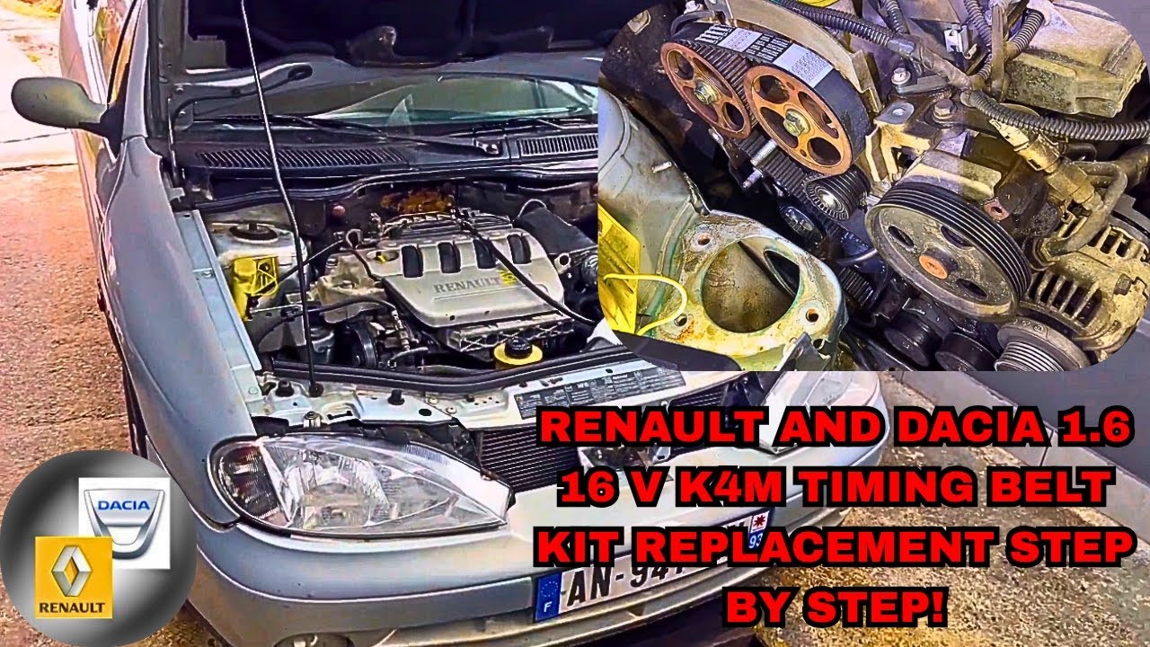Полная замена комплекта ремня ГРМ на двигателях 1.6 16 V K4M RENAULT / DACIA!
