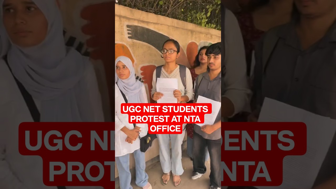 UGC NET Students Protest at NTA Office #ytshorts #ugcnet #nta #office #protest #studentvoice