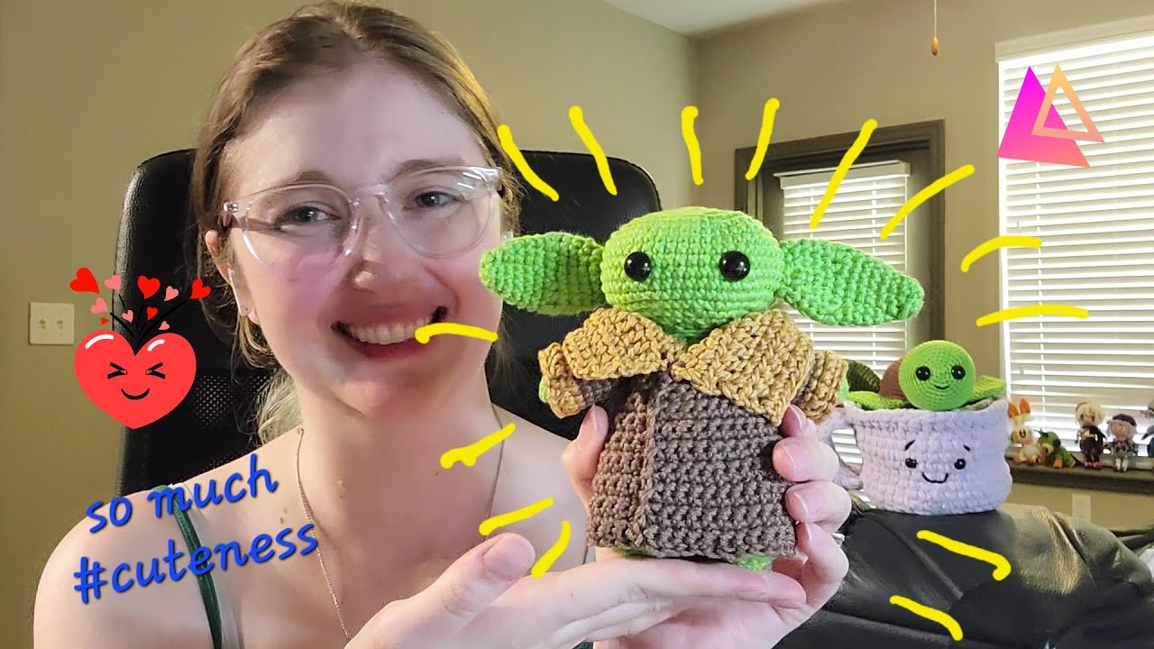 FREE Baby Yoda pattern review and tutorial! #crochetwithme