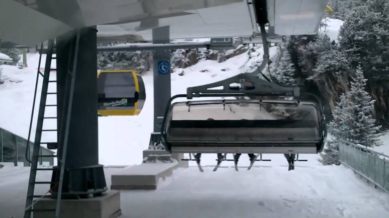 Hybrid ski lift (Teleminx). View from gondola