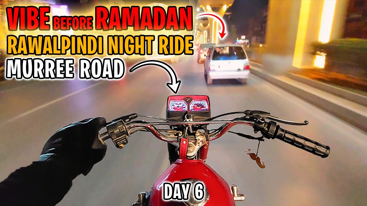 Vibe Before Ramadan Muree Road Night Ride POV Ride on Honda CG125 #vlog #saadimotovlogs #viralvideo