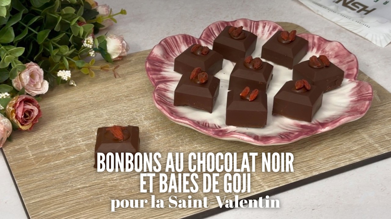 Chocolats fit au chocolat noir et baies de goji ❤️