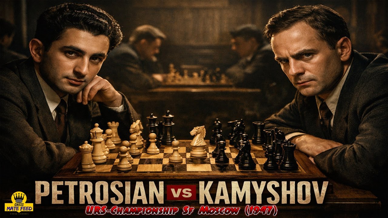 Tigran Petrosyan protiv Mikhaila Kamyshova ♟️ Chempionat SSSR, Moskva 1947