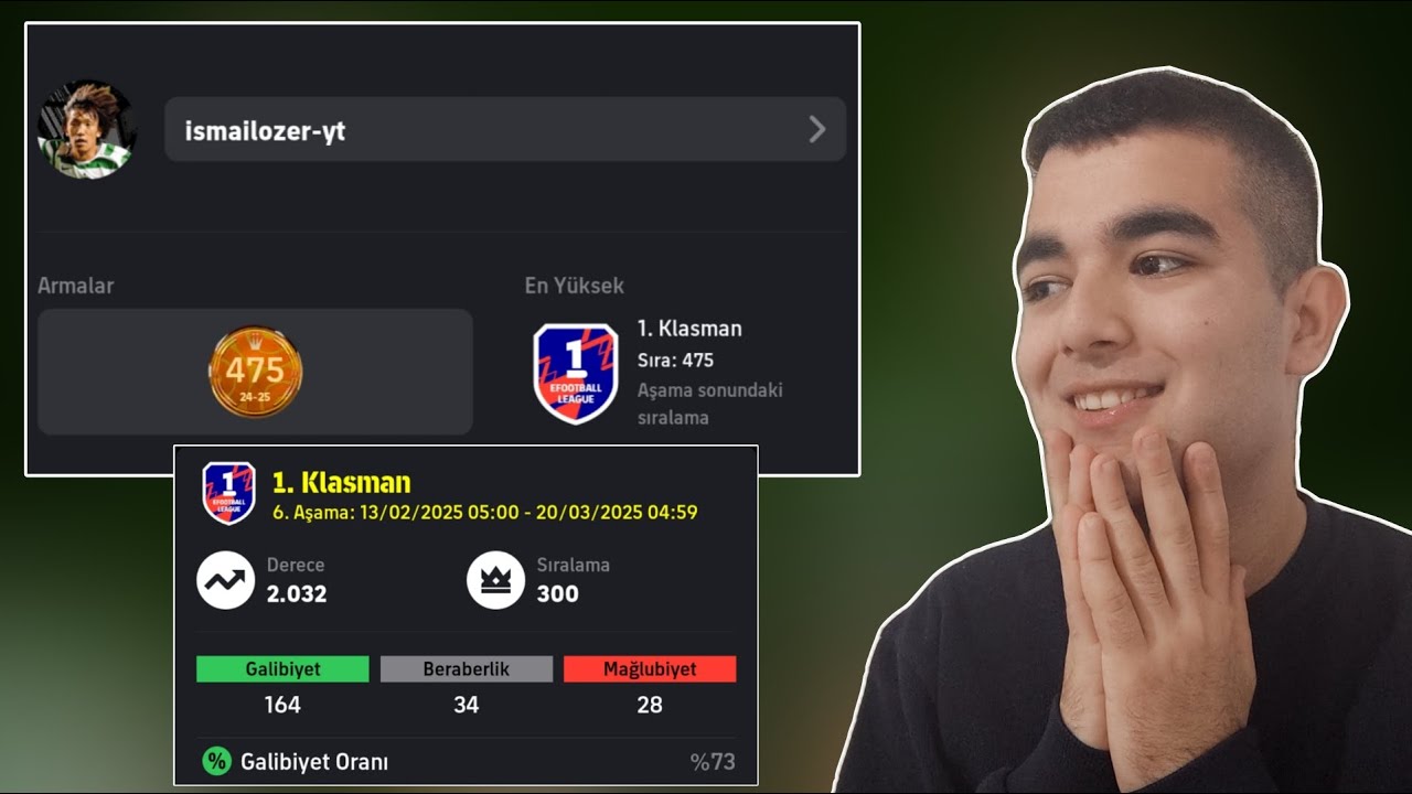 SEZONU 475. BİTİRDİM! 1. KLASMANDA 19 MAÇLIK GALİBİYET SERİSİ YAPTIM! - (eFootball 2025 Mobile)