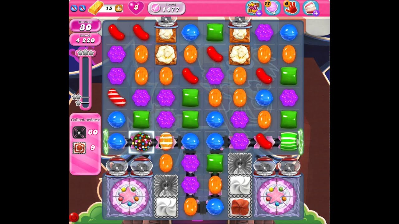 Candy Crush Level 1477 (no boosters)