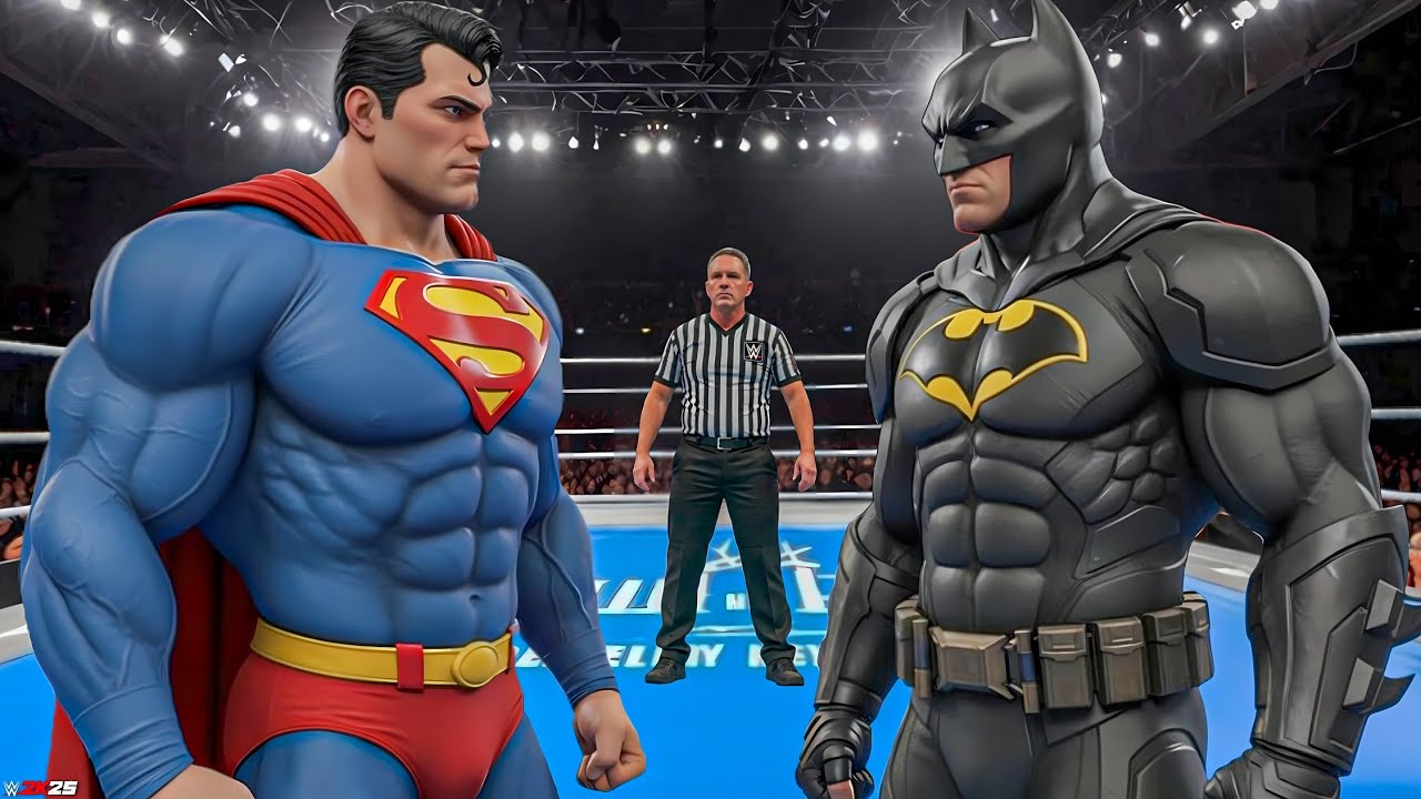 WWE 2K25 - СУПЕРМЕН ПРОТИВ БЭТМЕНА | Геймплей на PS5