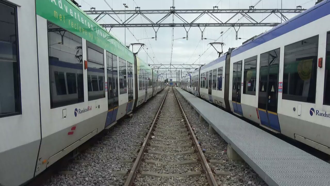HTM RandstadRail 4 Emplacement Leidschendam - Den Haag De Uithof via Zoetermeer Driemanspolder | 4K