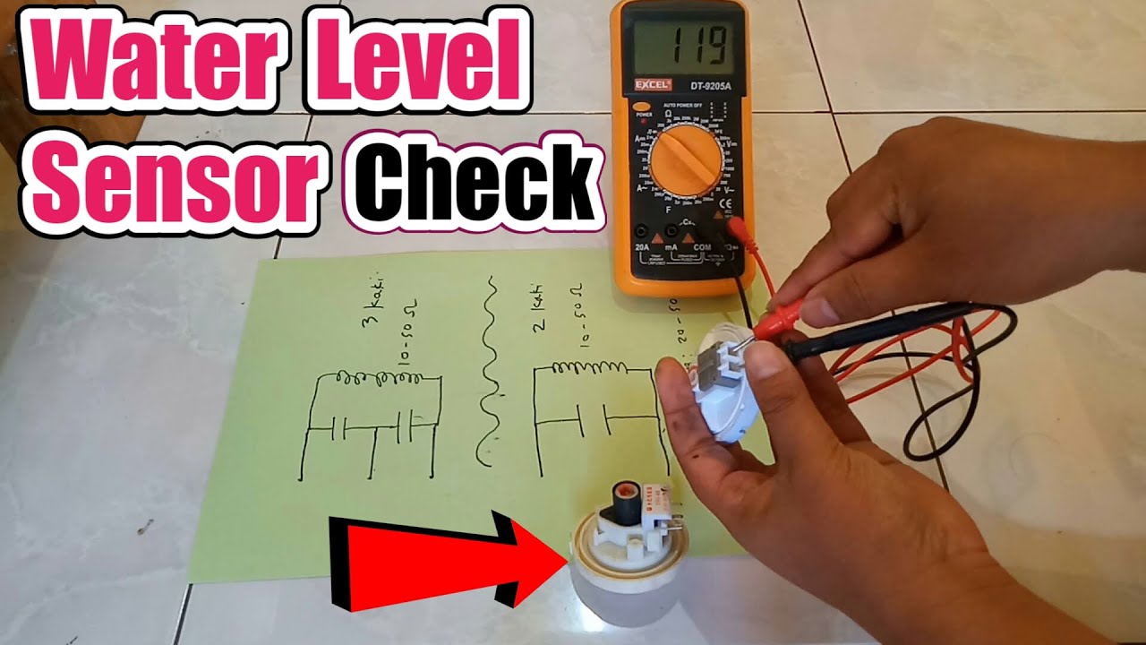 Cara CEK WATER LEVEL SENSOR Mesin Cuci 1 Tabung ~ Full Teori + Praktek