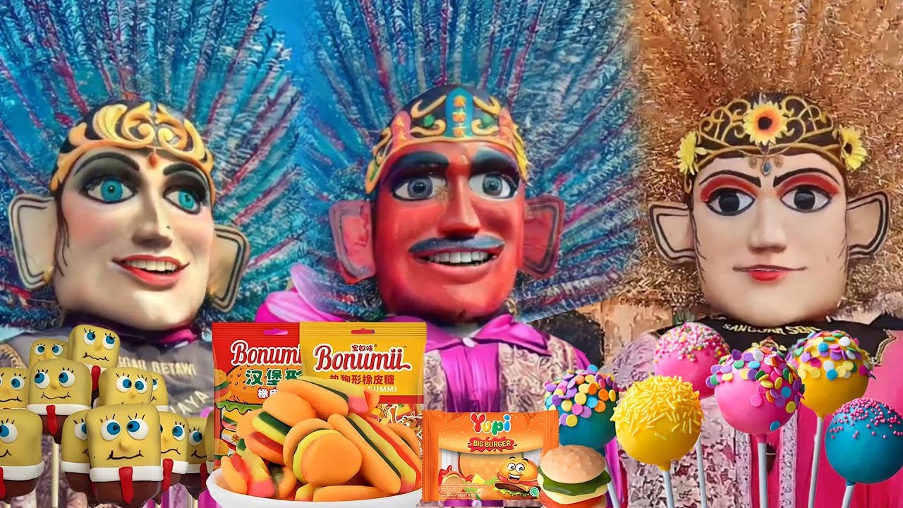 31:19 Menit Ondel Ondel DKI Makan Permen Spongebob , Permen Yupi Burger dan berbagai macam Permen