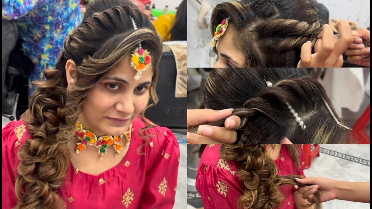 Most demanding Bridal hairstyle😲|mehndi or barat bridal hairstyle| by @hoorainsalon #hairstyle