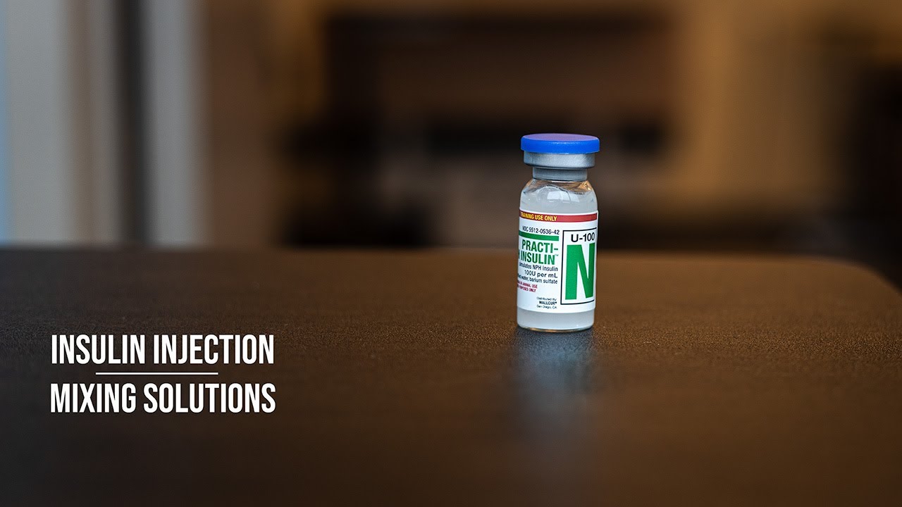 Insulin Injection  - Mixing Regular and Intermediate Acting Insulins