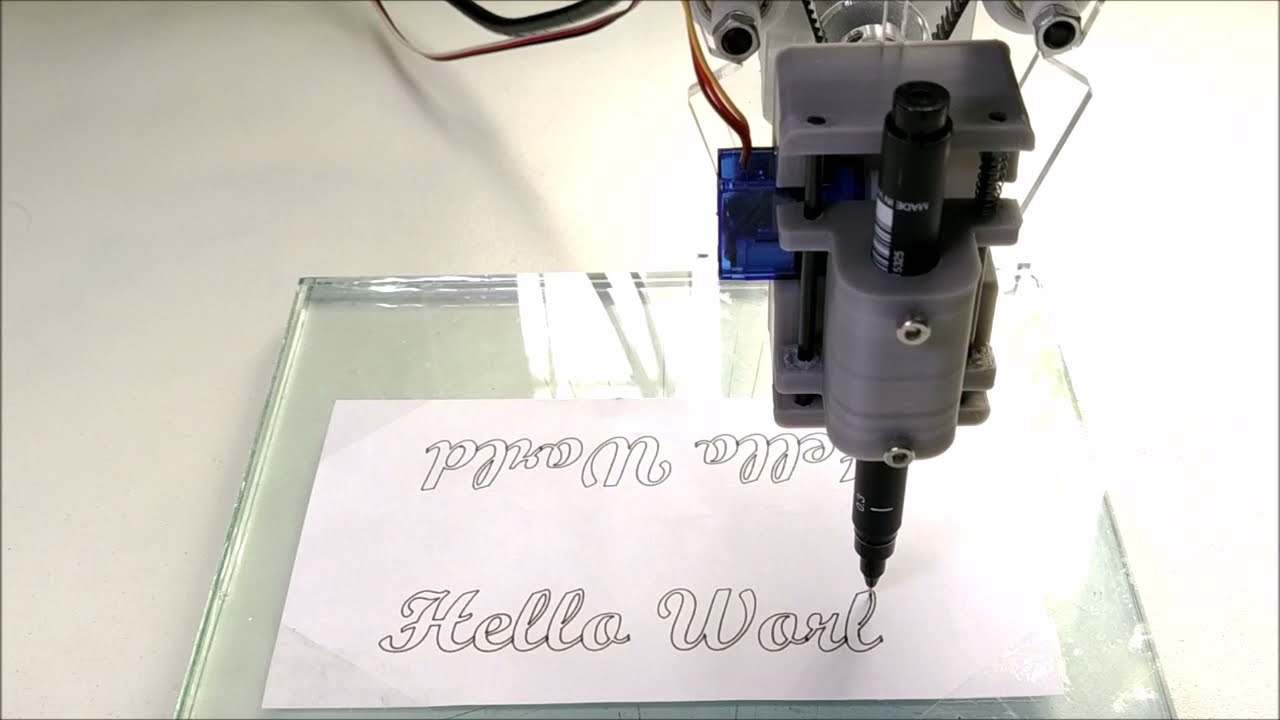 Pen servo plotter mount for CNC 6550