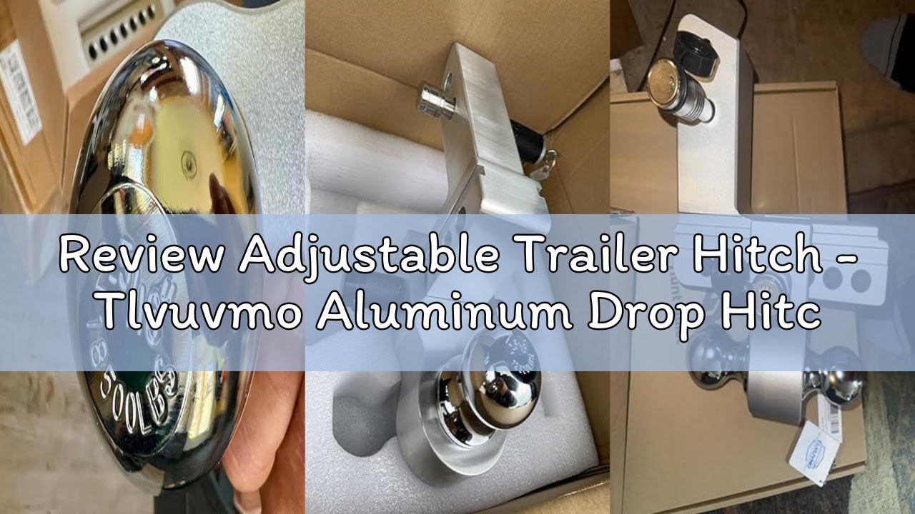 Review Adjustable Trailer Hitch - Tlvuvmo Aluminum Drop Hitch (Fits 2.5'' Receiver), 6 Inch Drop/Ris