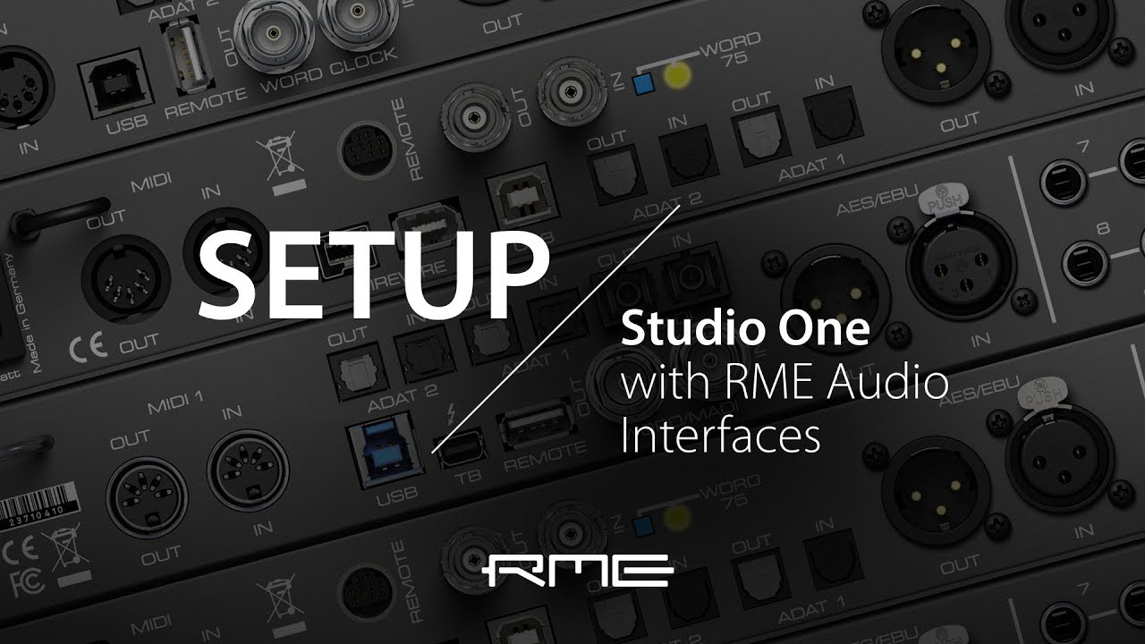 Как настроить Studio One с аудиоинтерфейсами RME