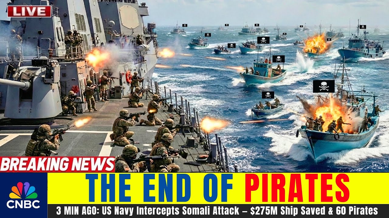 US NAVY & SEALS STORM Somali Pirate Ship — $275M Ship Saved & 60 Pirates TAKEN DOWN | US Military