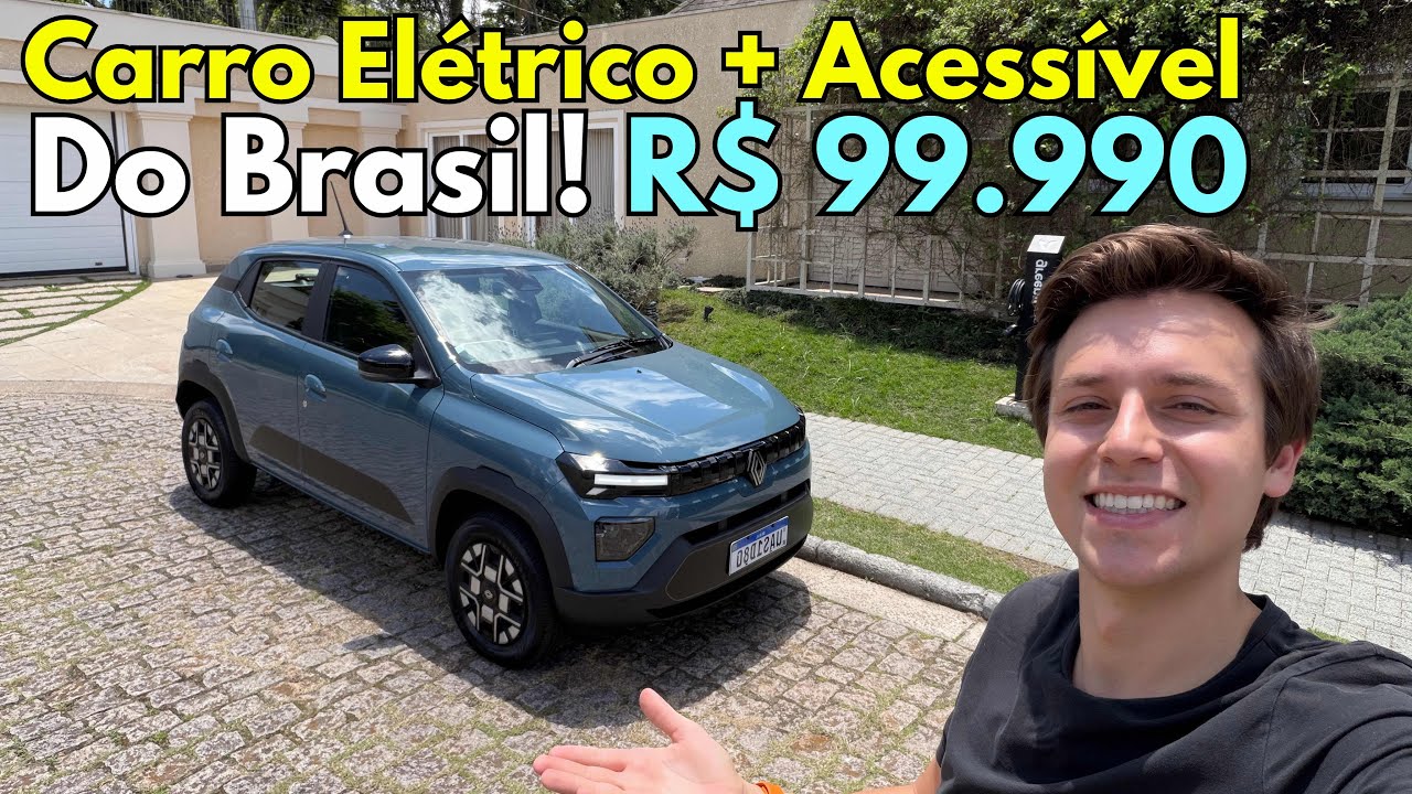 CARRO ELÉTRICO + ACESSÍVEL DO BRASIL! Preço de R$ 99.990 pelo novo Renault Kwid E-Tech