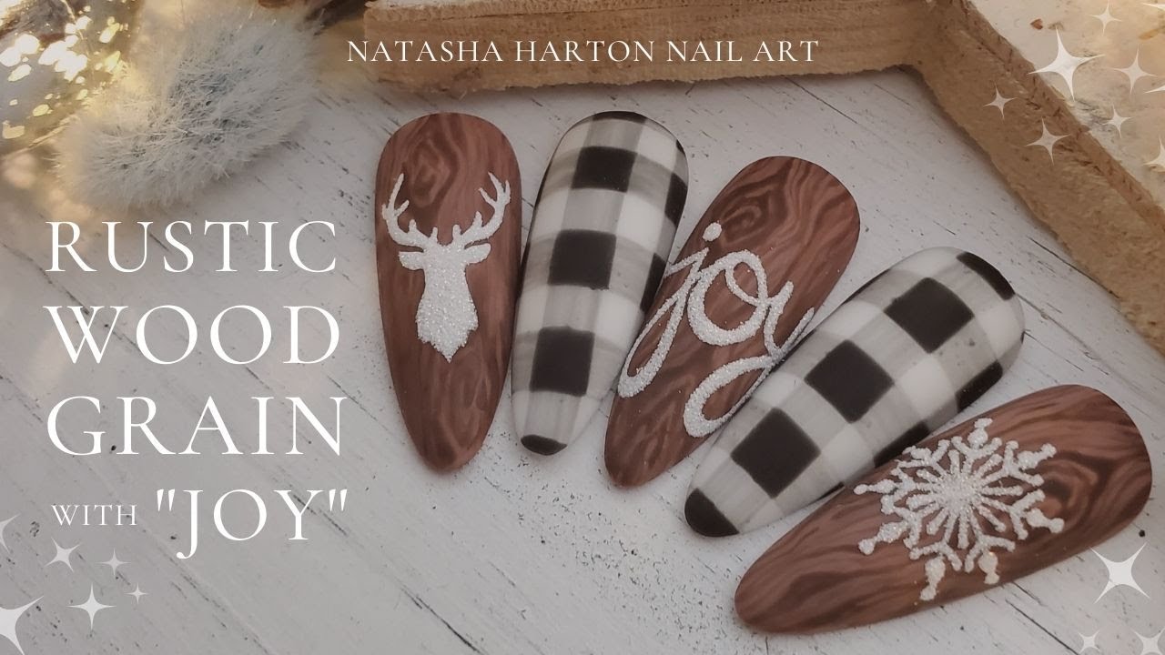 Rustic Wood Grain & Hand Painted 