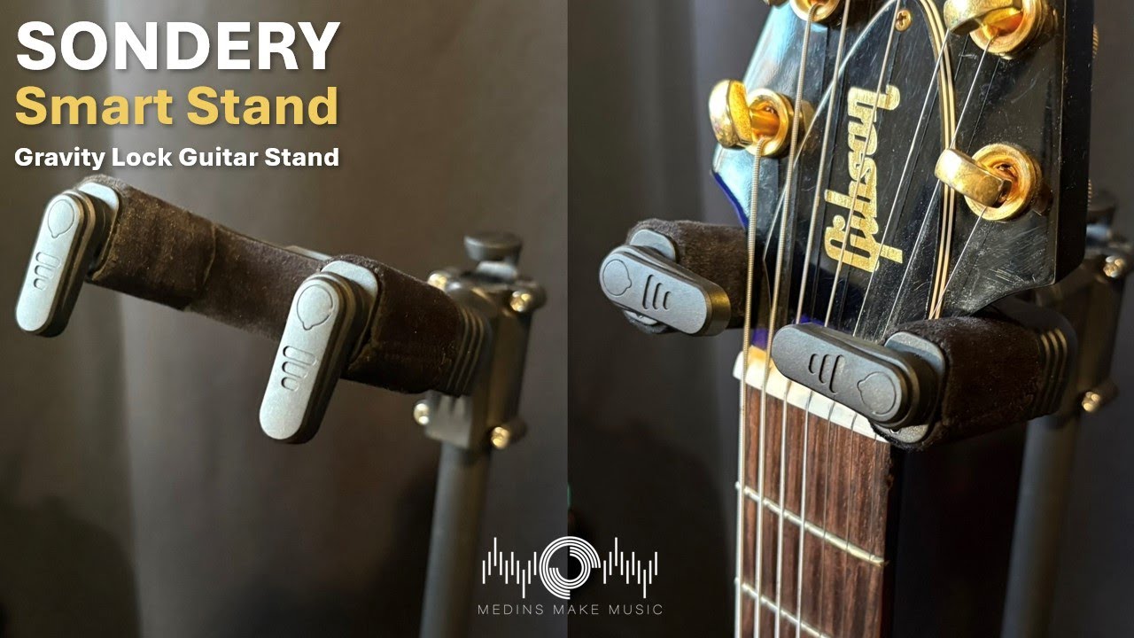 Демонстрация и обзор подставки для гитары Sondery Smart Stand Gravity Lock.