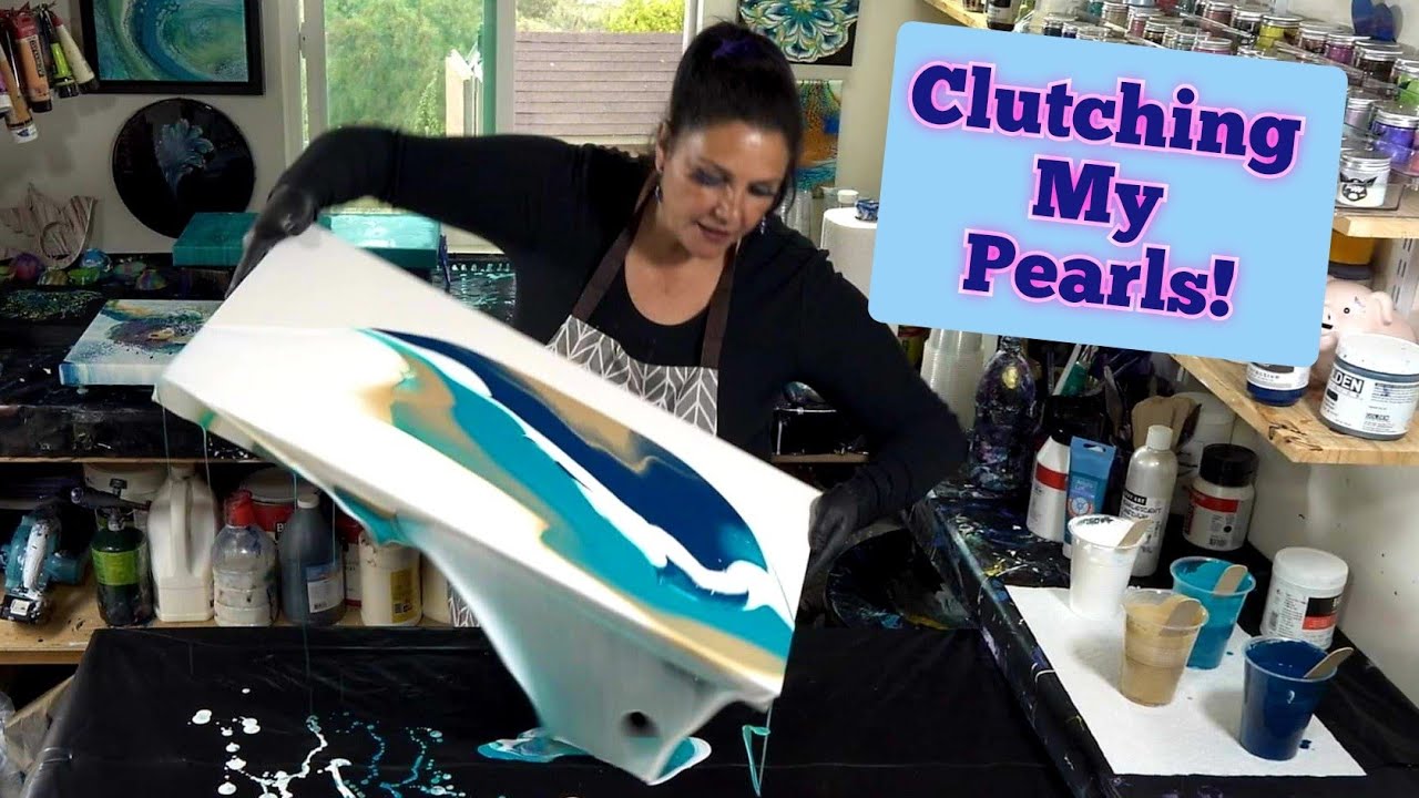 Clutching My Pearls! 💫Gorgeous Acrylic Pearl Pour with Amazing Cells!  Plus Bonus Pours!
