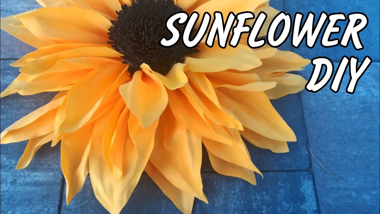 Giant Foam flowers tutorial - Giant sunflower - Foam sheet craft ideas - Goma eva