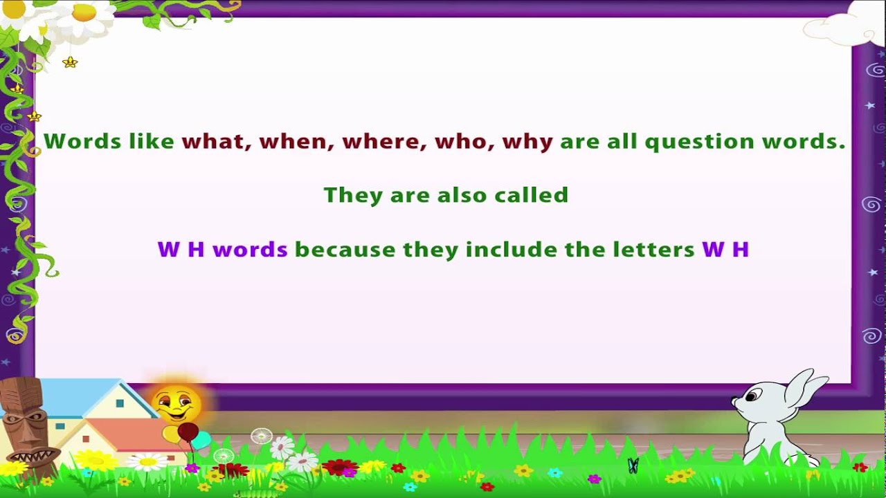Learn Grade 3 - English Grammar -  Question Words