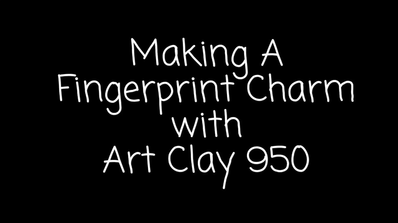How To Make A Fingerprint Charm with Art Clay 950 Sterling Silver Clay