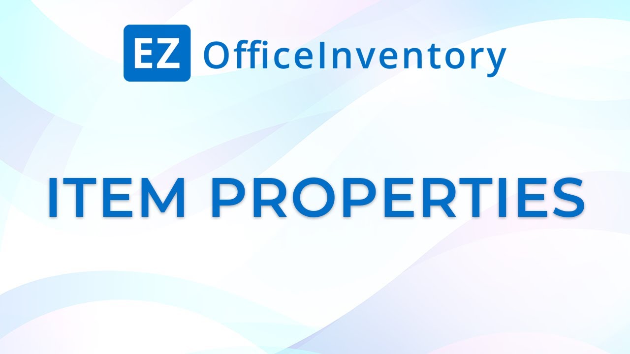 Item Properties and Manually Adding