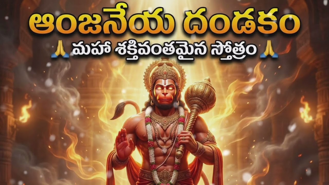 ఆంజనేయ దండకం | Hanuman Dandakam Telugu | Powerful Stotram