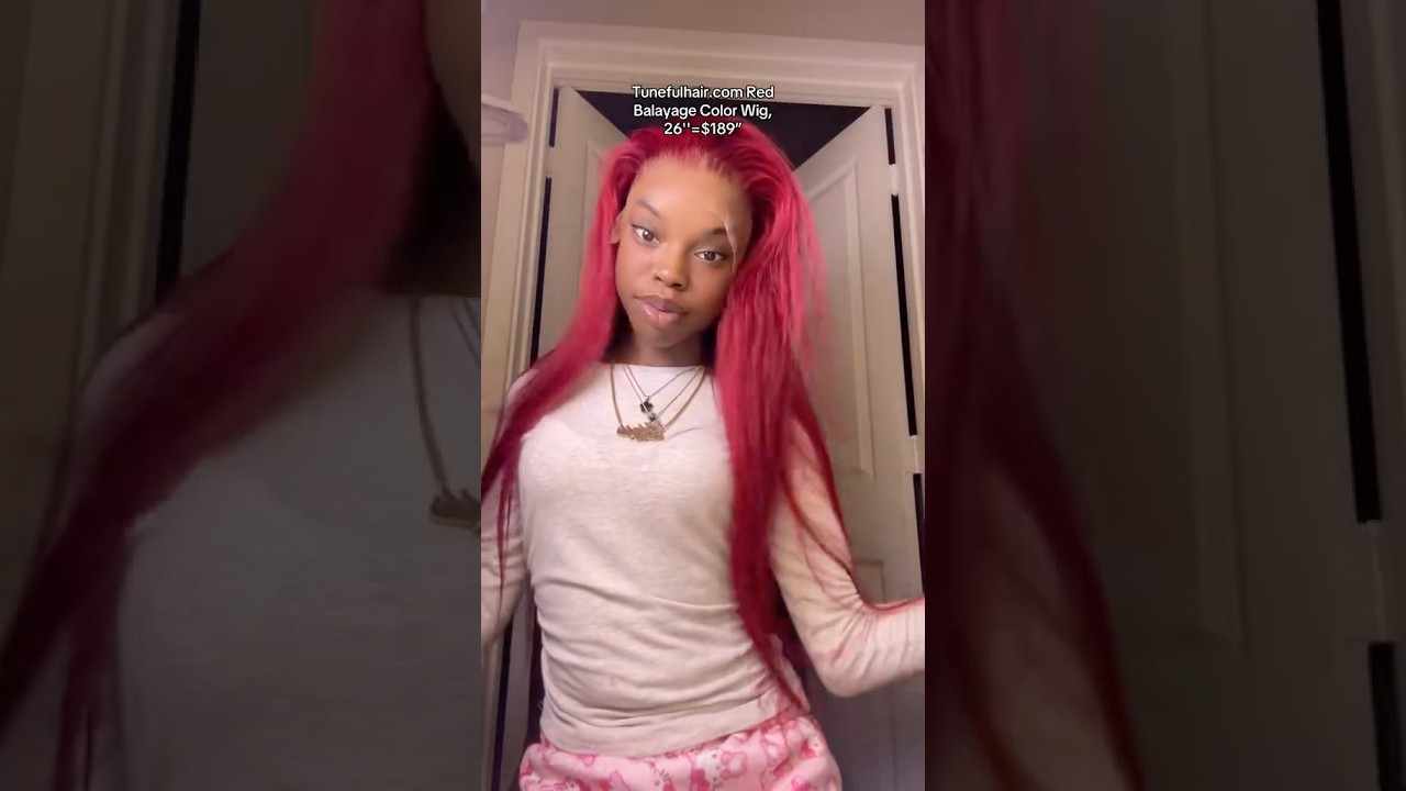 Red Wig Install That ATE 🍒😮‍🔥✨ | Tuneful Hair 