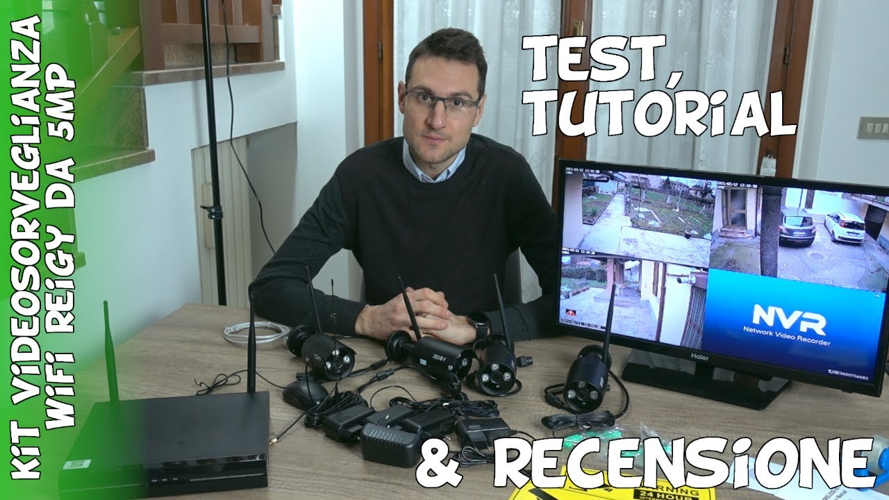 Recensione, test e tutorial kit videosorveglianza wifi Amazon Reigy 5MP con installazione fai da te