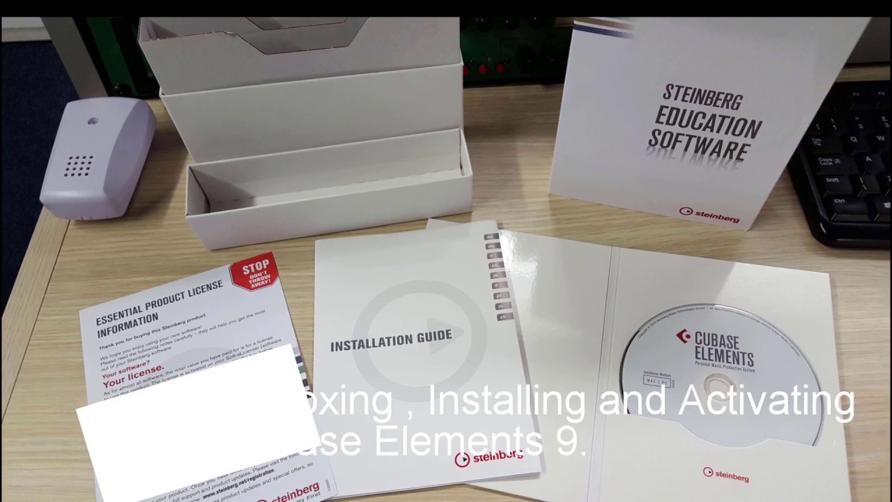 Unboxing , Installing and Activating Cubase elements 9 (On a Windows p.c.)