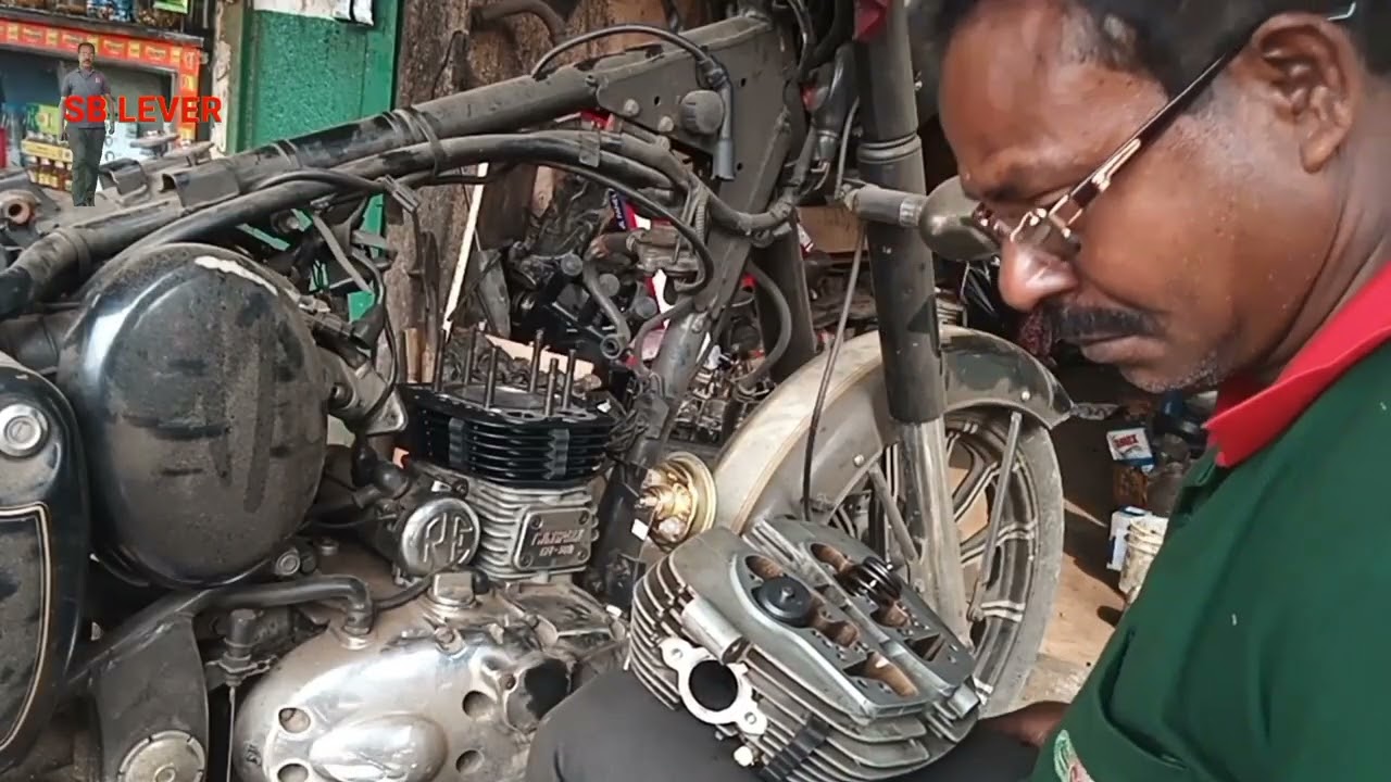 royal enfield 500 fi piston insertion technic |  SB LEVER