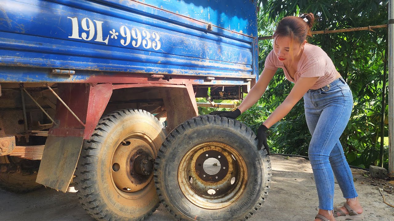 Repair and restore the entire rear wheel drive system of the truck _ Genius Girl