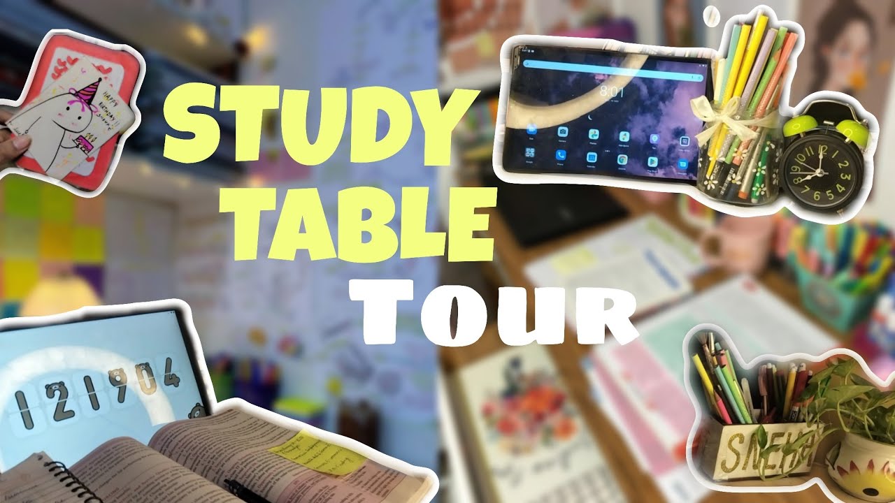 My study table tour + organising books 📚 #lifestylevlog #studytable #desktour #desksetup 
