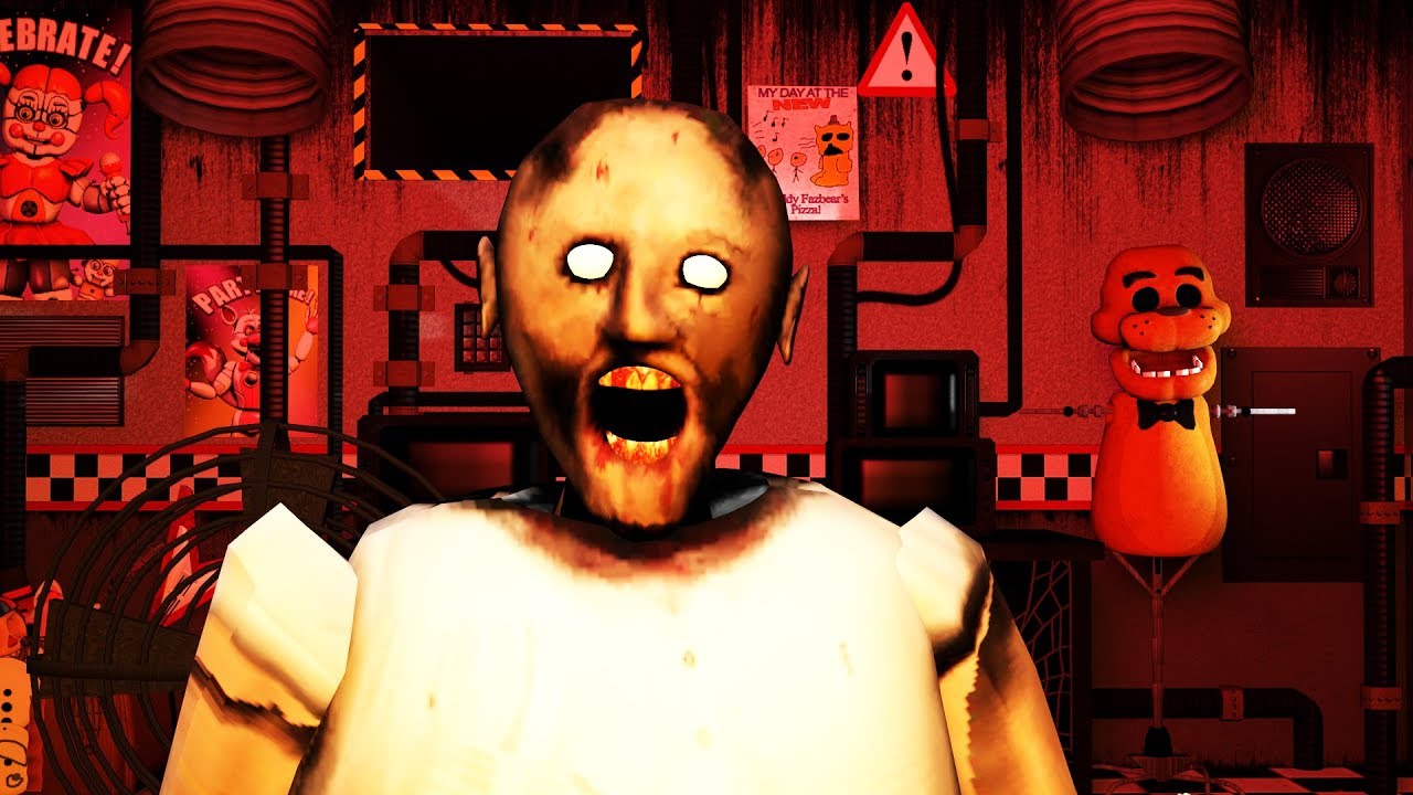 GRANNY IN FNAF 6 ULTIMATE CUSTOM NIGHT  GRANNY SECRET JUMPSCARE [GRANNY SFM]