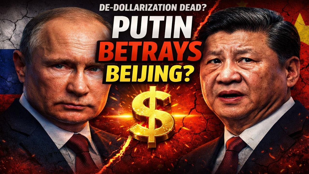 Putin Is Running Back to the Dollar &mdash; Beijing Won&rsquo;t Like This.