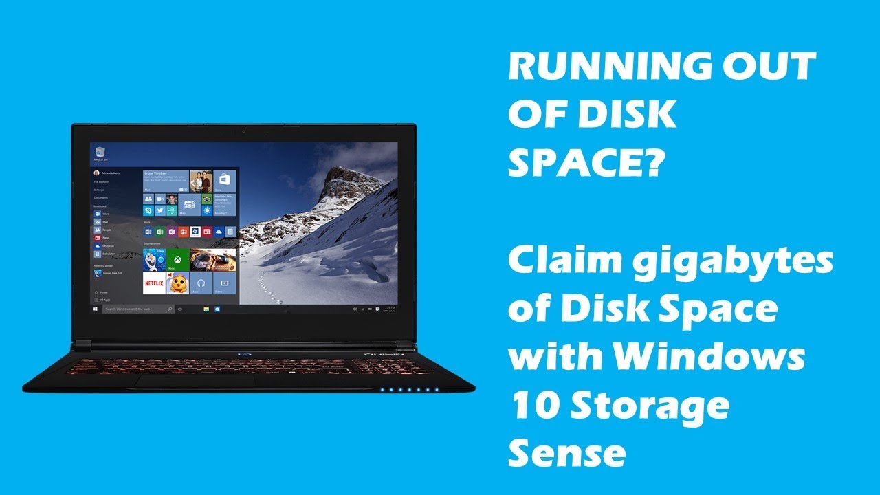 Reclaim GBs of disk Space in Windows 10 - Storage Sense