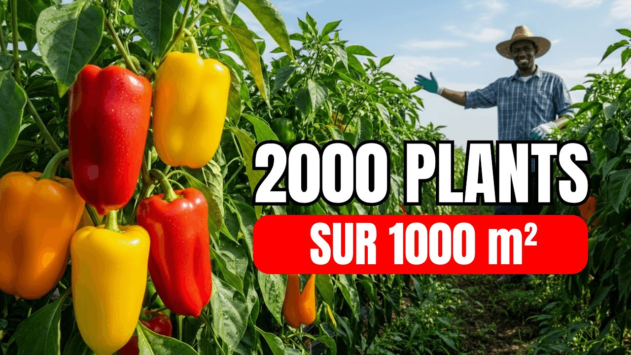 2000 PLANTS DE POIVRONS SUR 1000 METRES CARRES