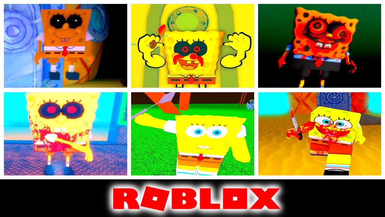Spongebob.EXE Remix Part 1 (in 15 Roblox Games)