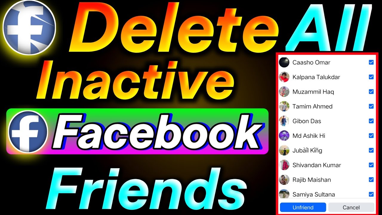 How to easily unfriend inactive friends on facebook | Inactive friends remove