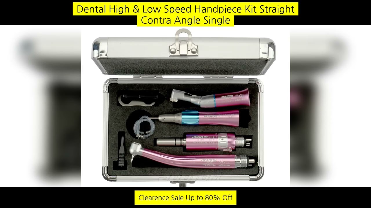 Dental High & Low Speed Handpiece Kit Straight Contra Angle Single Water Spary