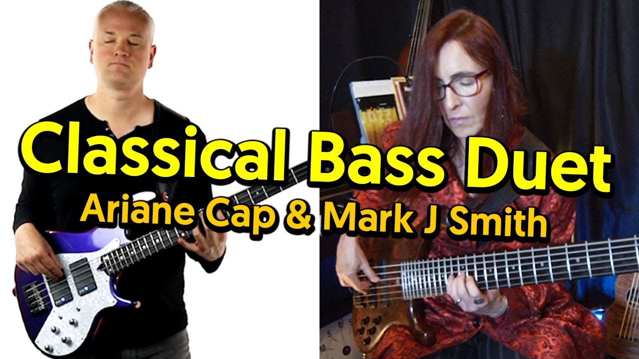 Classical Bass Duet - J.S.Bach Prelude #2  [Mark J Smith & Ariane Cap]