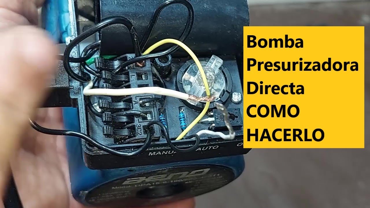 "Cómo Encender una Bomba Presurizadora Directa Sin Tarjeta Electrónica - Guía Paso a Paso"