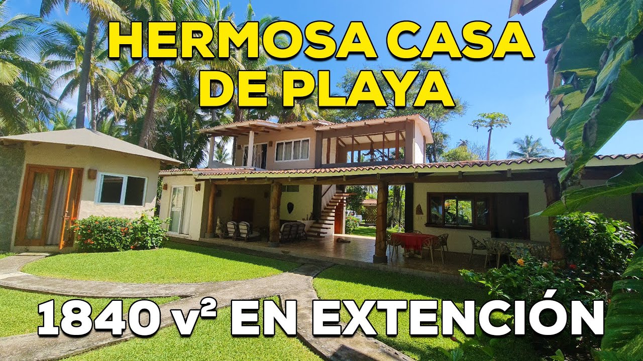VENDIDA. IMPRESIONANTE CASA DE PLAYA EN VENTA EN SONSONATE PLAYA SUNZITA CON 7 HABITACIONES