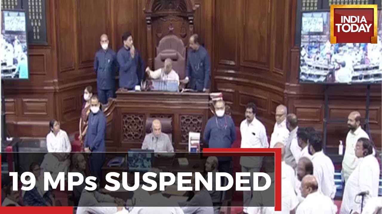 7 TMC & 7 DMK MPs Amongst 19 Suspended From Rajya Sabha | Parliament Monsoon Session