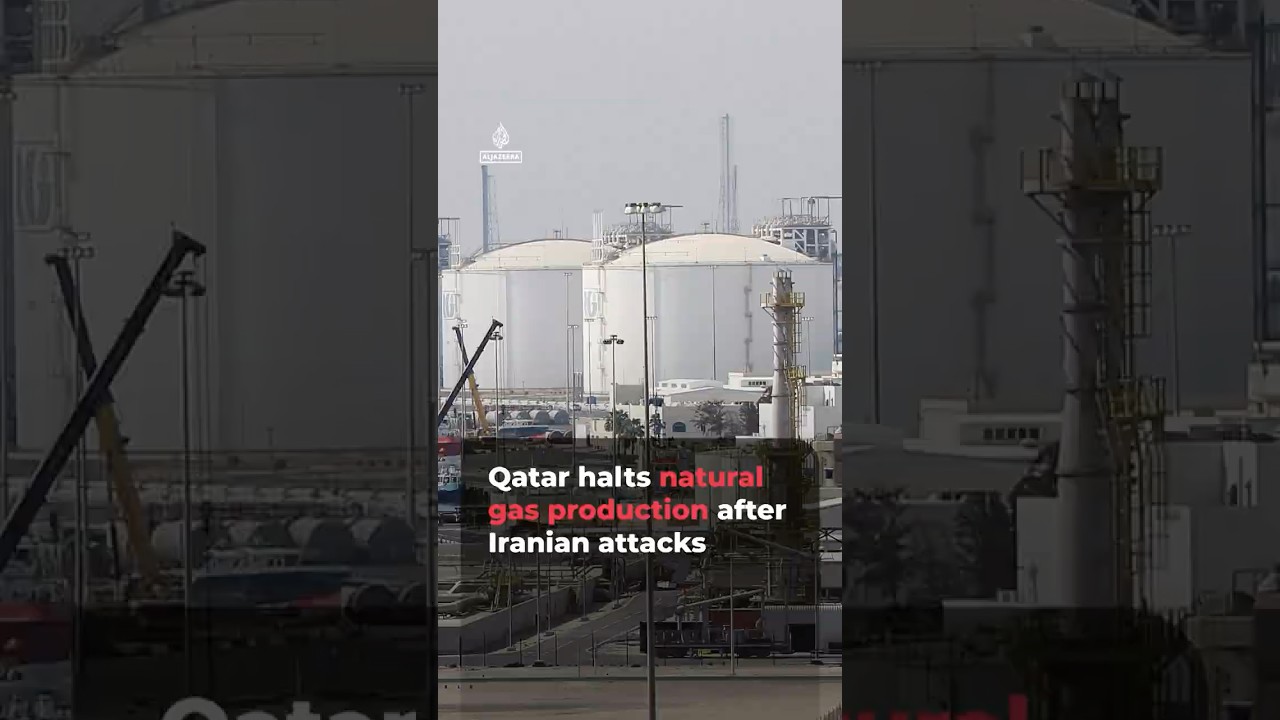 Qatar halts natural gas production after Iranian attacks | AJ #shorts