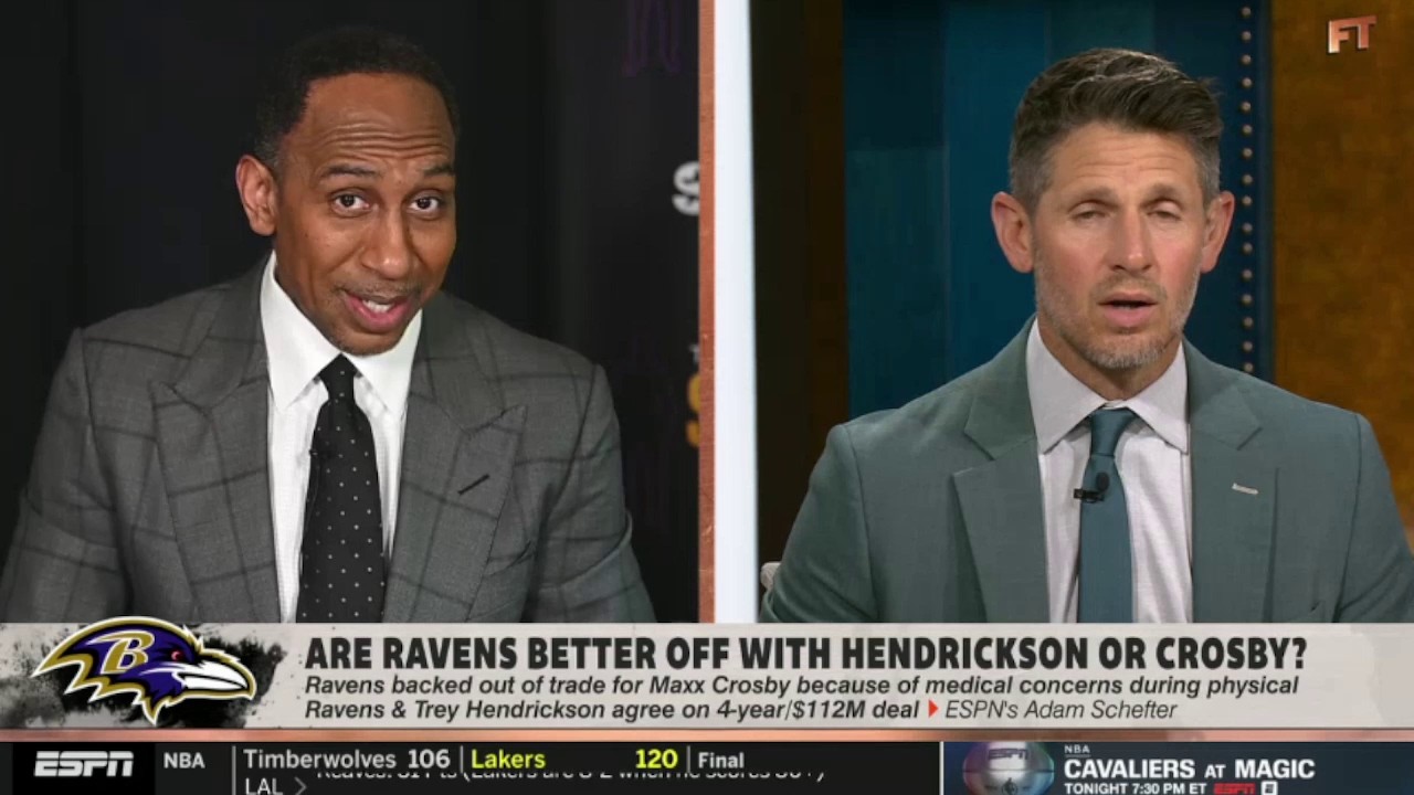 FIRST TAKE | Are Ravens better off with Trey Hendrickson or Maxx Crosby? - Stephen A. & Dan debate