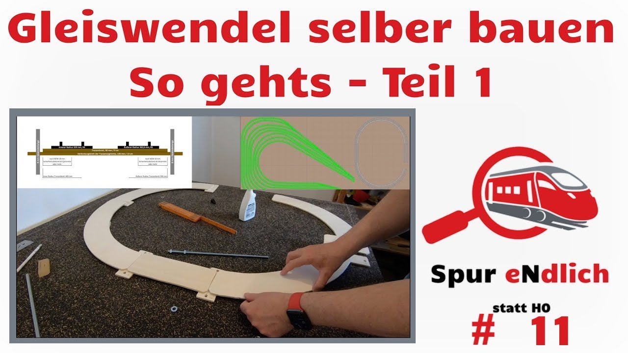 11. Spur eNdlich: Gleiswendel selber bauen - so gehts Teil 1