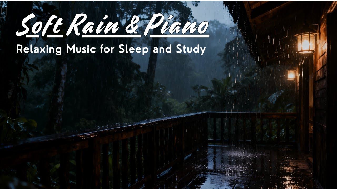 Peacefull Rain & Relaxing Piano | Deep Sleep Rain Sound with Piano Music for Insomnia Relief