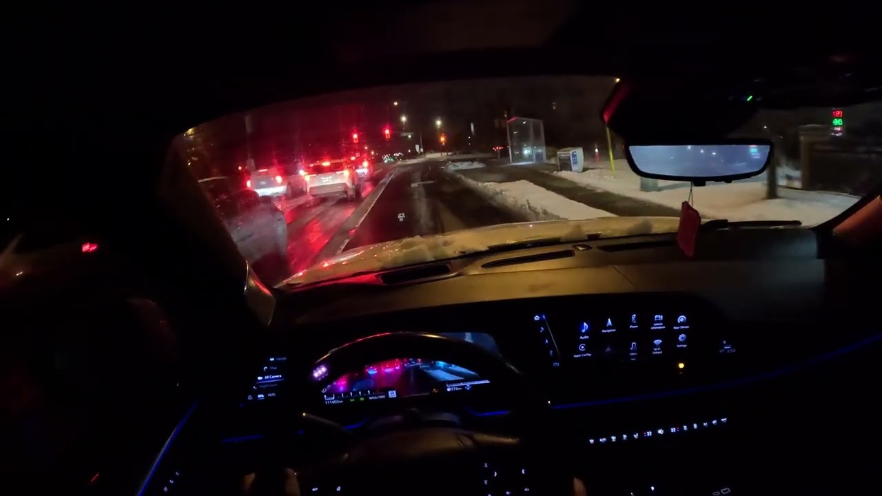 POV ASMR Night Drive in the Cadillac Escalade  | Engine, Road & City Sounds